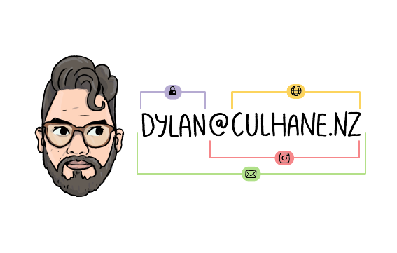 Business card for Dylan / culhane.nz